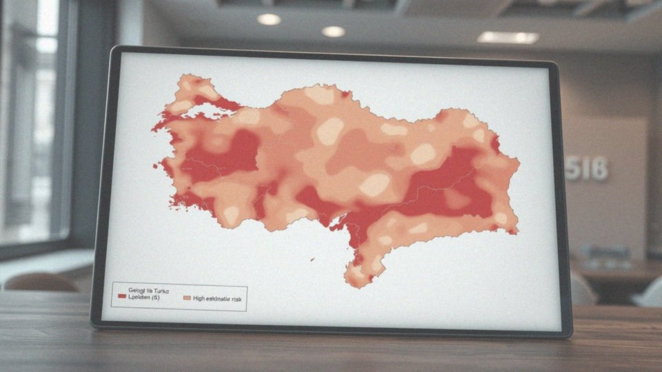 Co oznacza czerwony kolor na mapie ryzyka trzęsień ziemi?