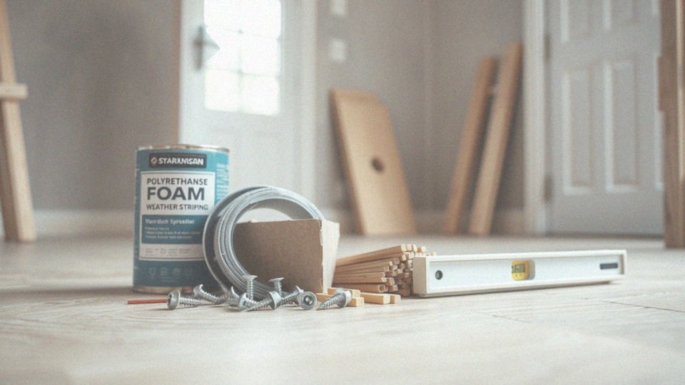 Jakie materiały są potrzebne do montażu drzwi z ościeżnicą?